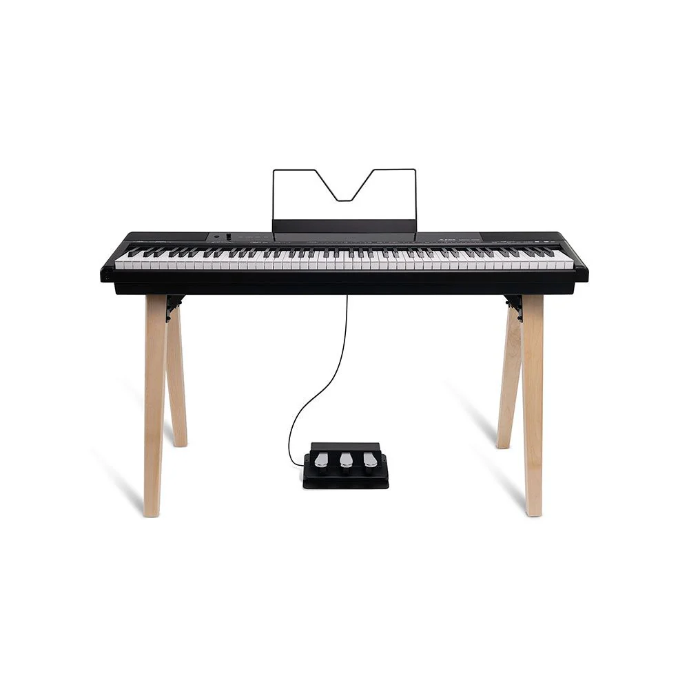 Alesis Recital Home 88-Key Contemporary Digital Piano w/ Wooden Stand (Black)