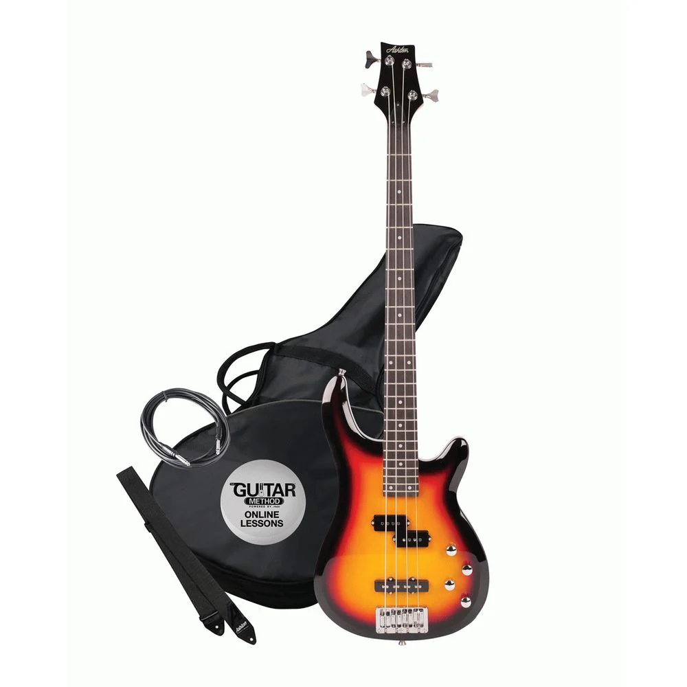 Ashton AB4TSB Bass Guitar (Sunburst) inc Gig Bag