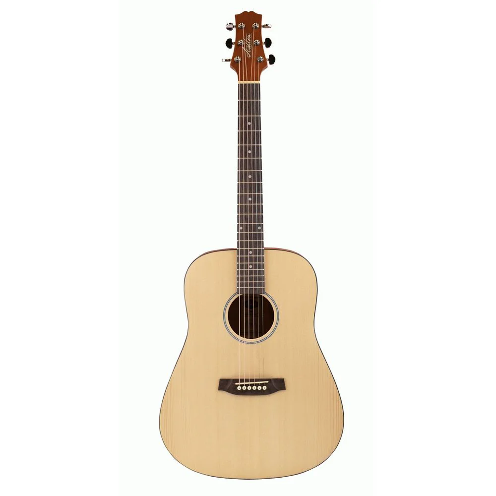 Ashton D20SW NTM Solid Top Acoustic Guitar Wide Neck (Natural Matte)