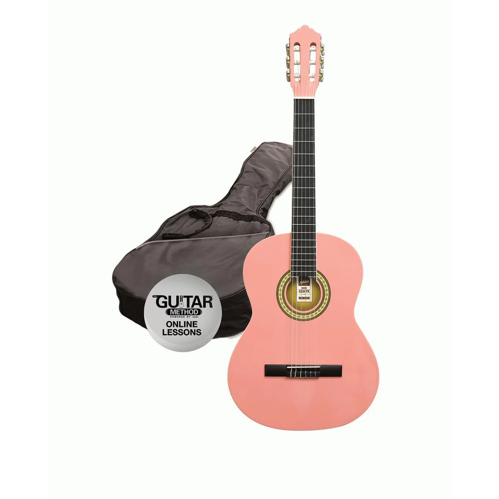 Ashton SPCG14 PK Classical Guitar Starter Pack (Pink)