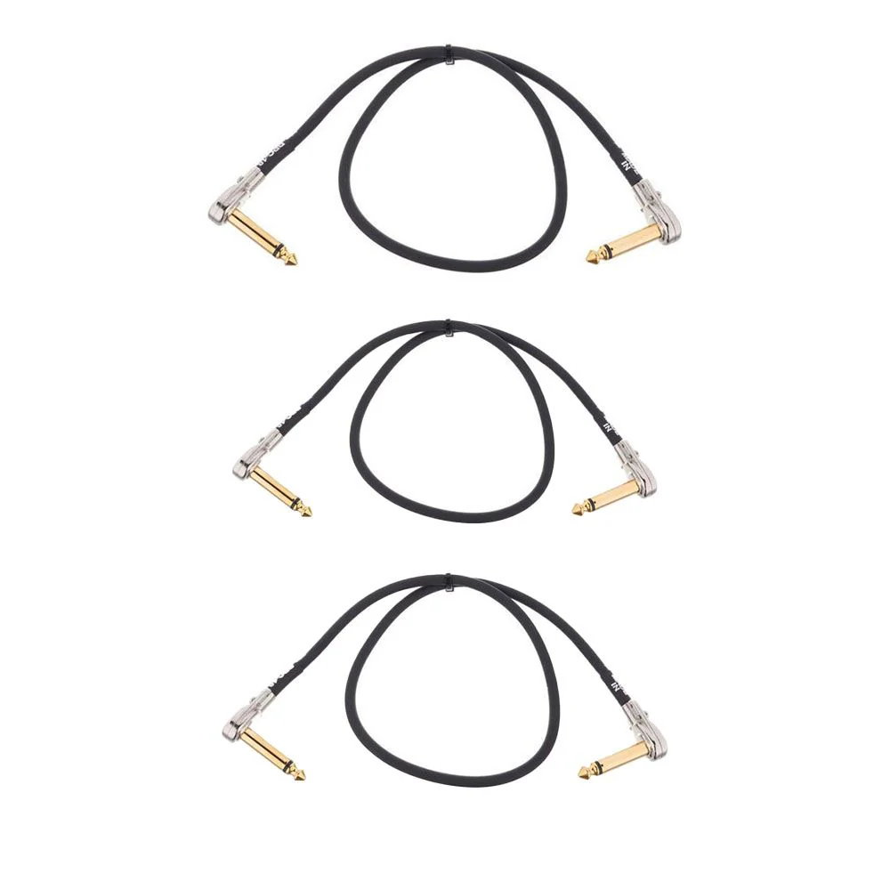 Boss BPC43 Patch Cable w/ Slimline Pancake Plug (3-pk) (10cm)