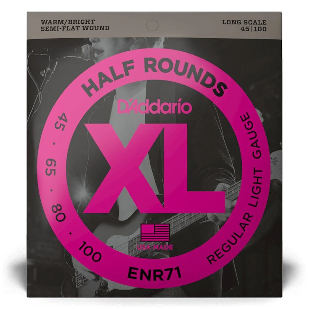 D'Addario ERN71 Half Rounds Bass Guitar Strings - Regular Light Long Scale (45-100)