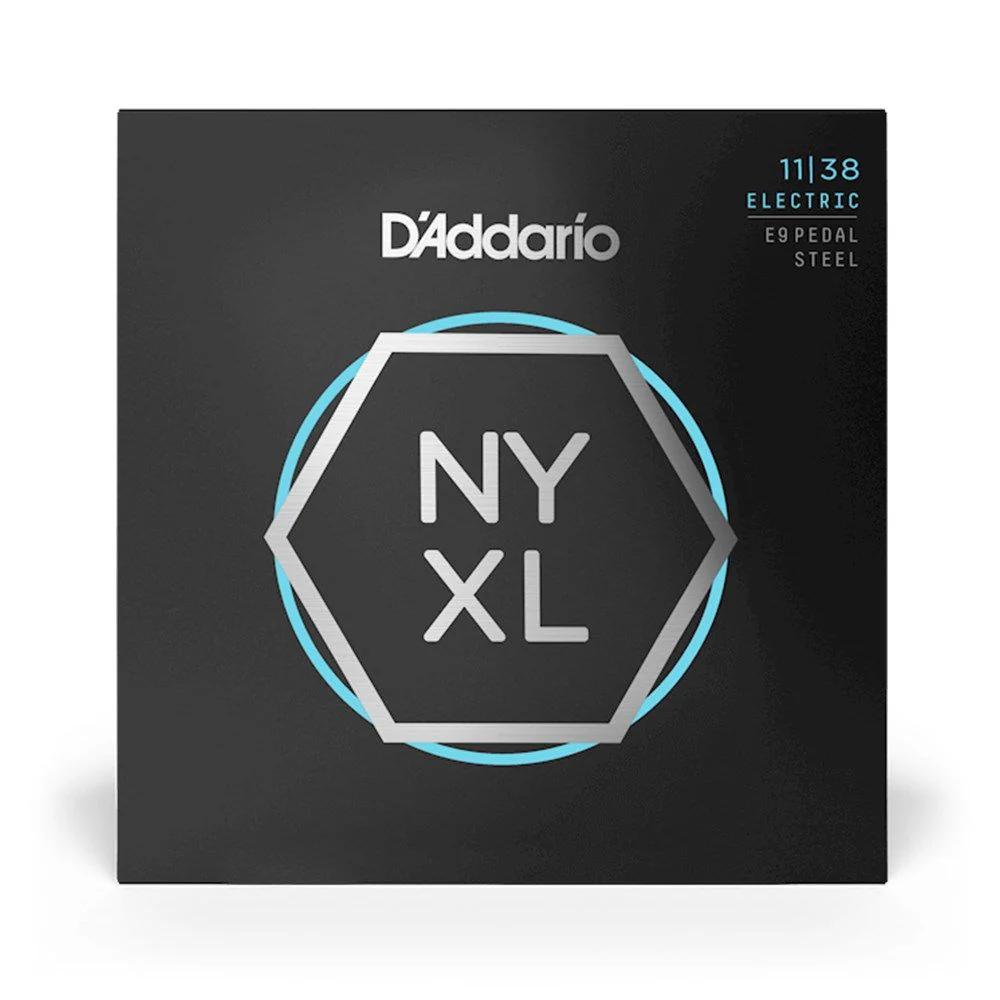 D'Addario NYXL1138PS Nickel Wound E9 Pedal Steel Guitar Strings Regular-Light (11-38)