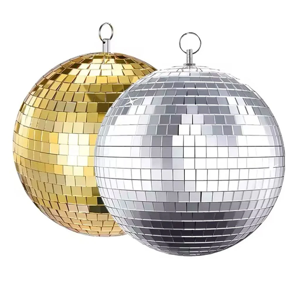 DL Mirror Ball 2Pack w/ 1 Silver & 1 Gold 12" Mirrorballs