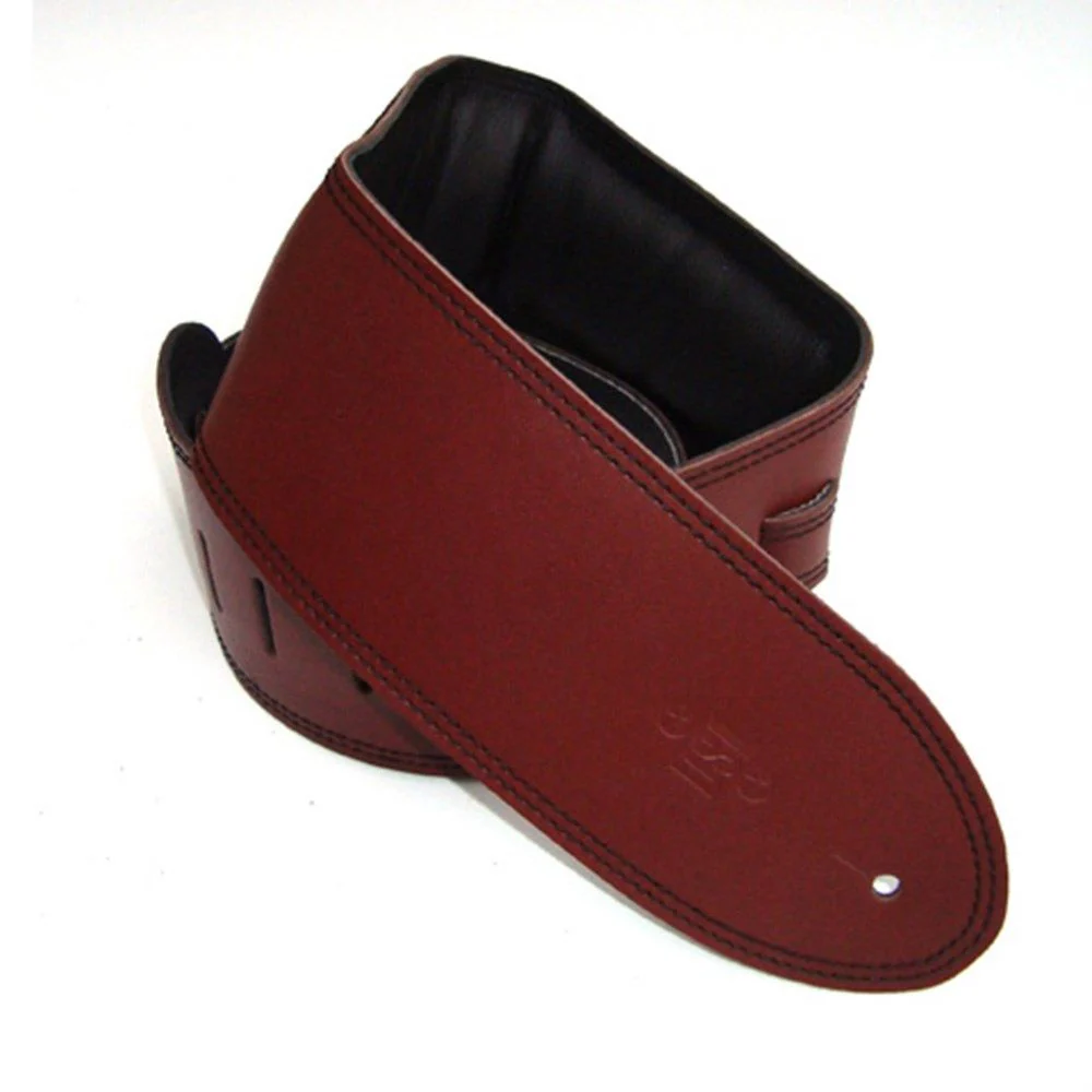 DSL GEG Series Padded Guitar Strap (Maroon, Black Backing, 3.5")