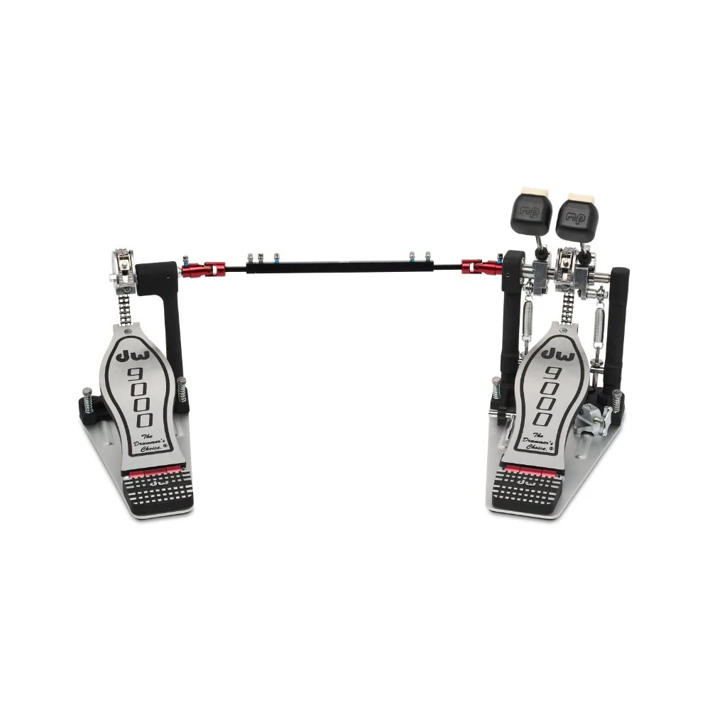 DW 9000 Series Double Kick Drum Pedal with Deluxe Carrying Case