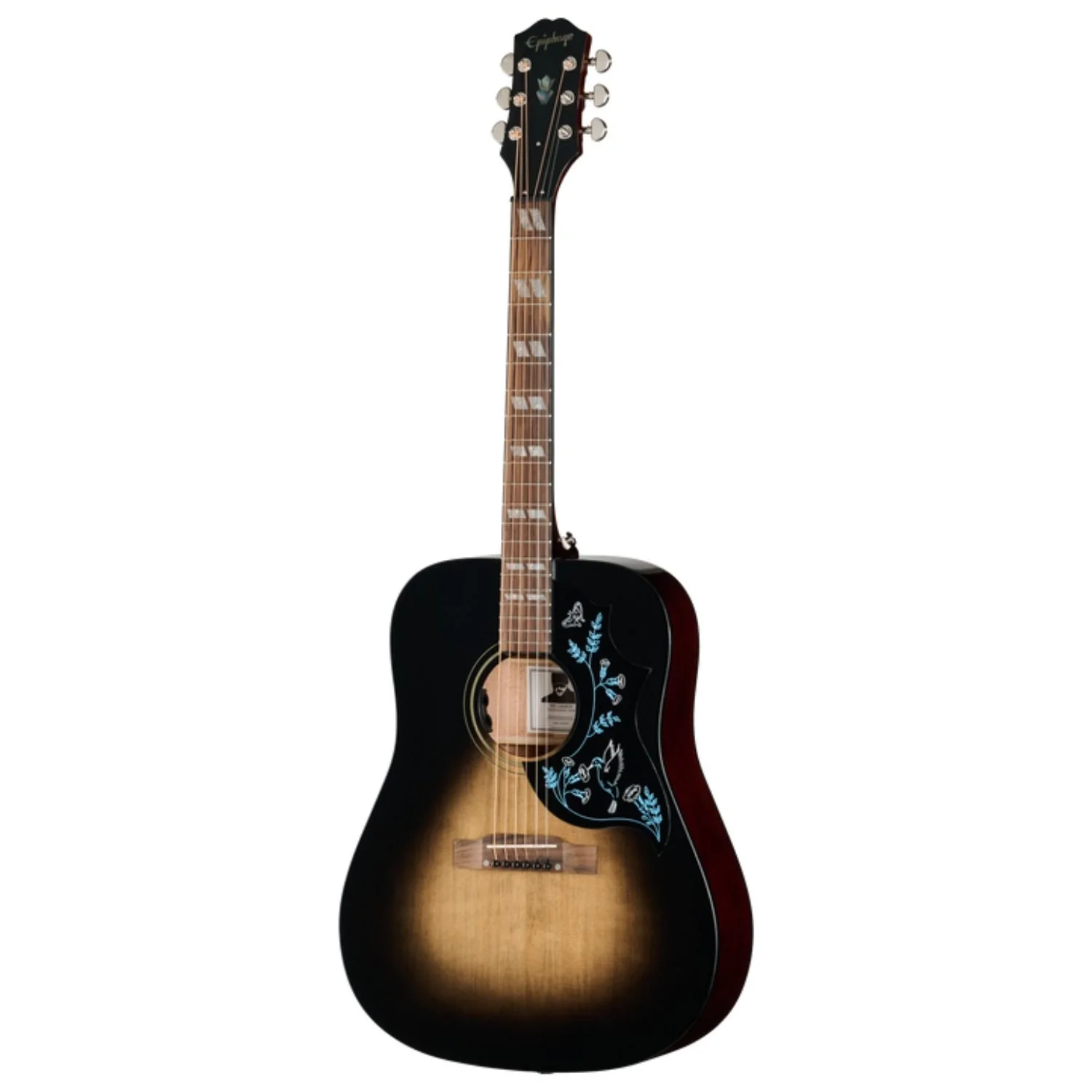 Epiphone Eric Church Hummingbird Acoustic Guitar (Dark Cobra Burst) inc Hard