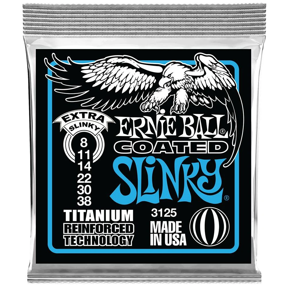 Ernie Ball Extra Slinky Coated Titanium RPS Electric Guitar - (8-38)