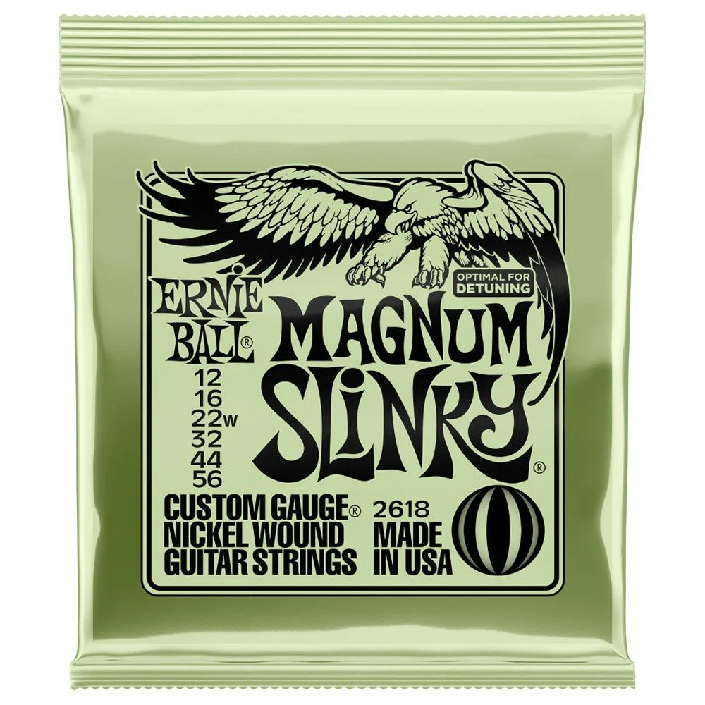 Ernie Ball Magnum Slinky Nickel Wound Electric Guitar Strings - (12-56)