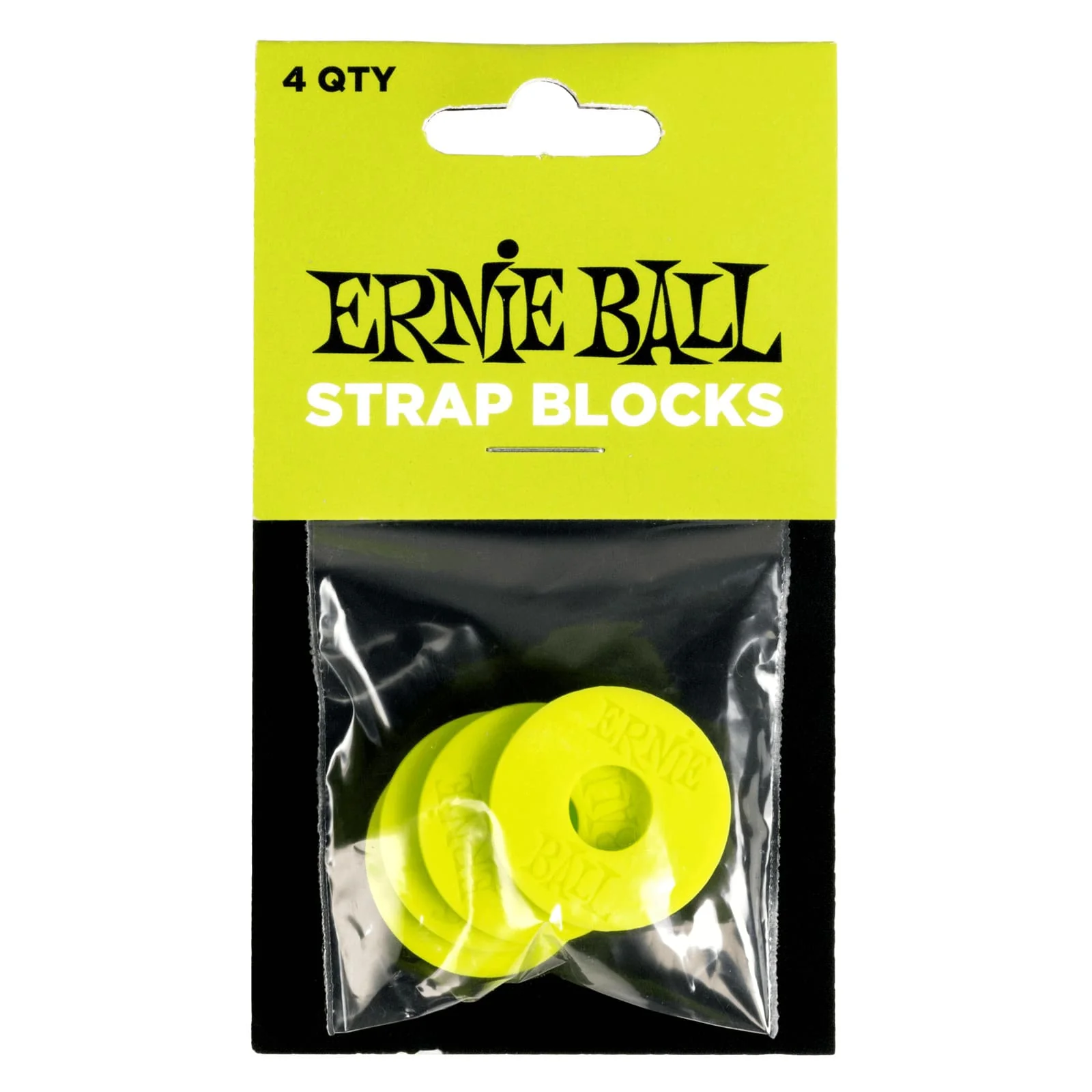 Ernie Ball Strap Blocks 4pk Green