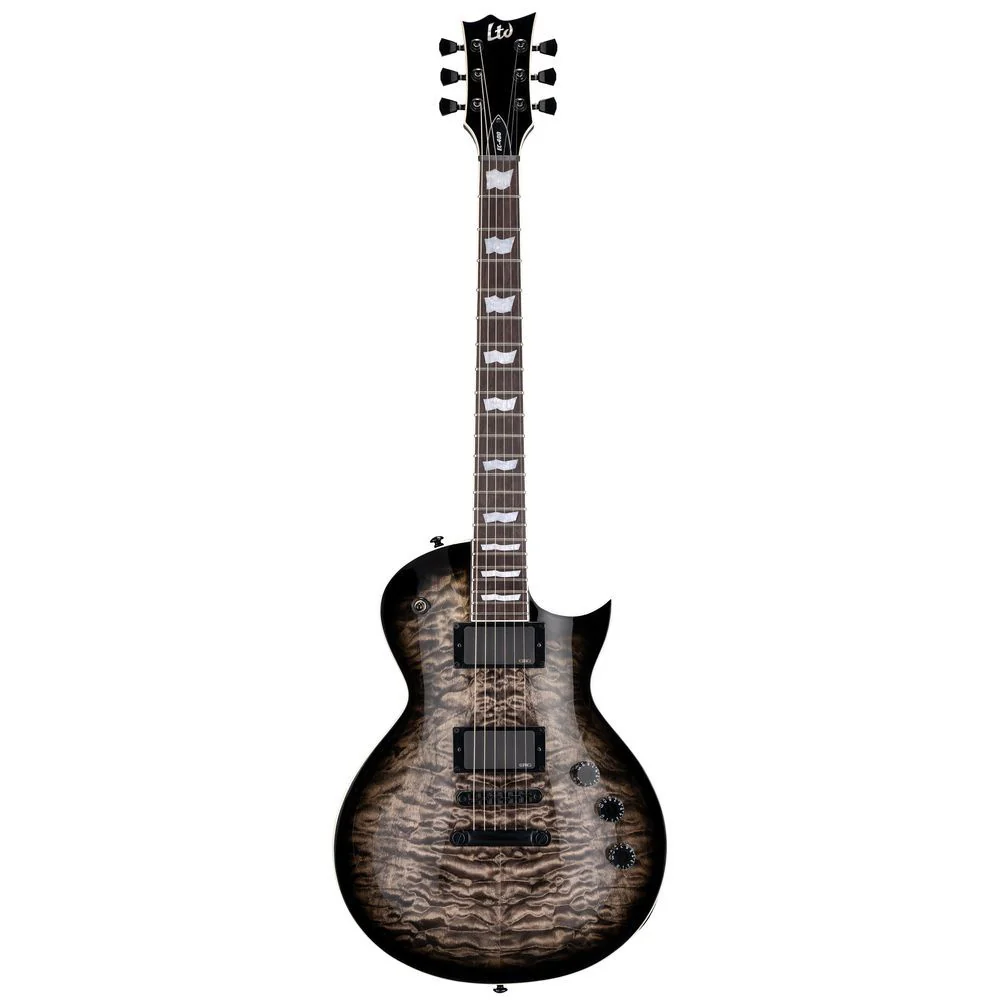 ESP LTD Eclipse 400 QM Electric Guitar (See Thru Black Sunburst)