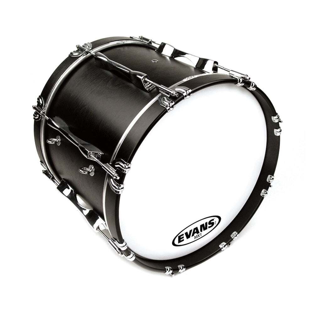 Evans MX1 White Marching Bass Drum Head 22 Inch