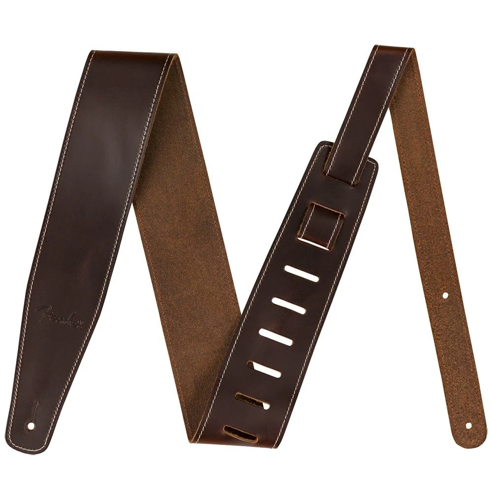 Fender Broken-In Leather Strap (Brown) 2.5"