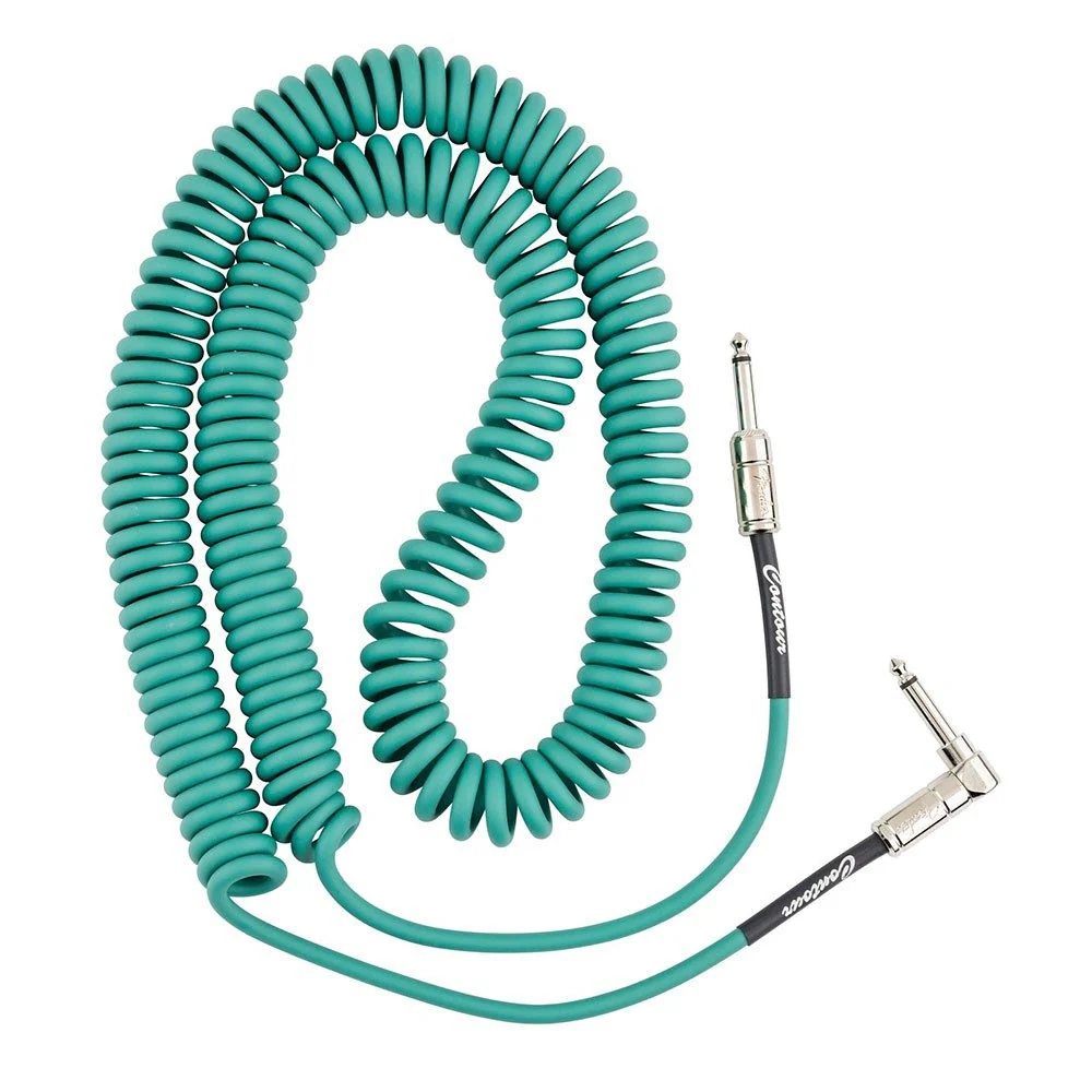 Fender Contour 30' Coiled Cable (Sherwood Green)