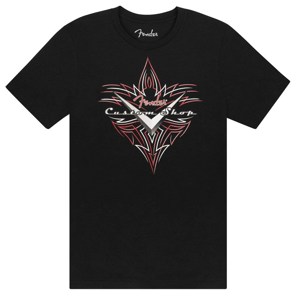 Fender Custom Shop Pinstripe T-Shirt (Black) Large