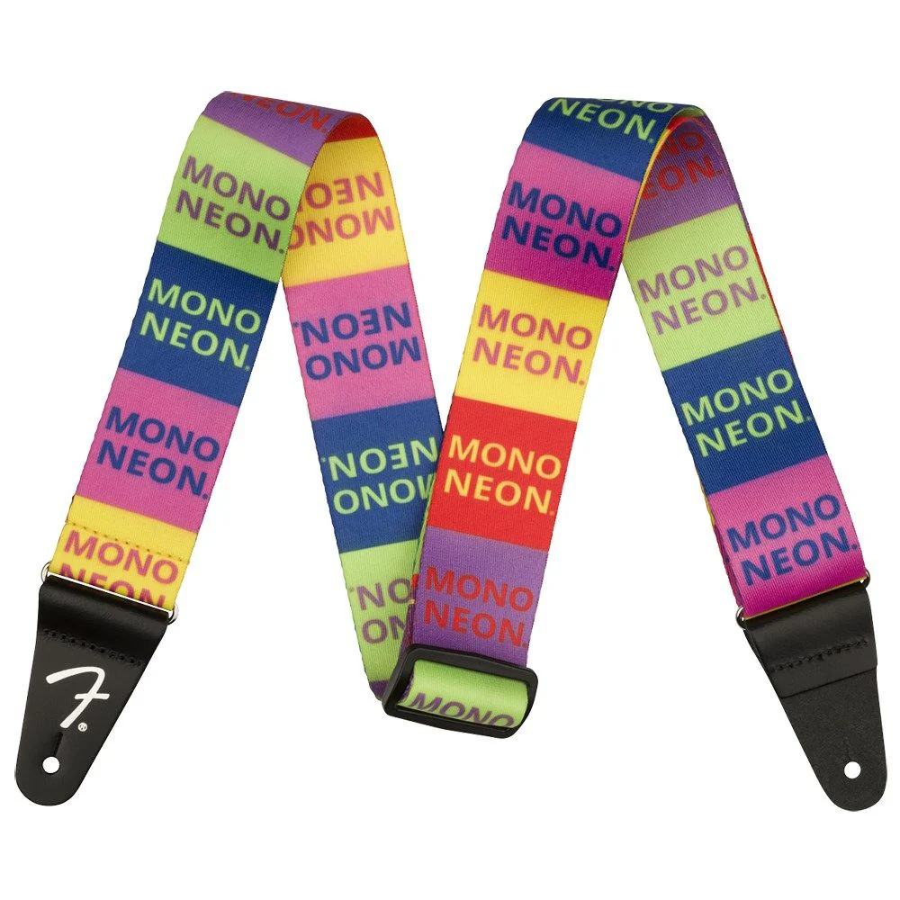 Fender MonoNeon Logo Strap (Multi-Color) 2"