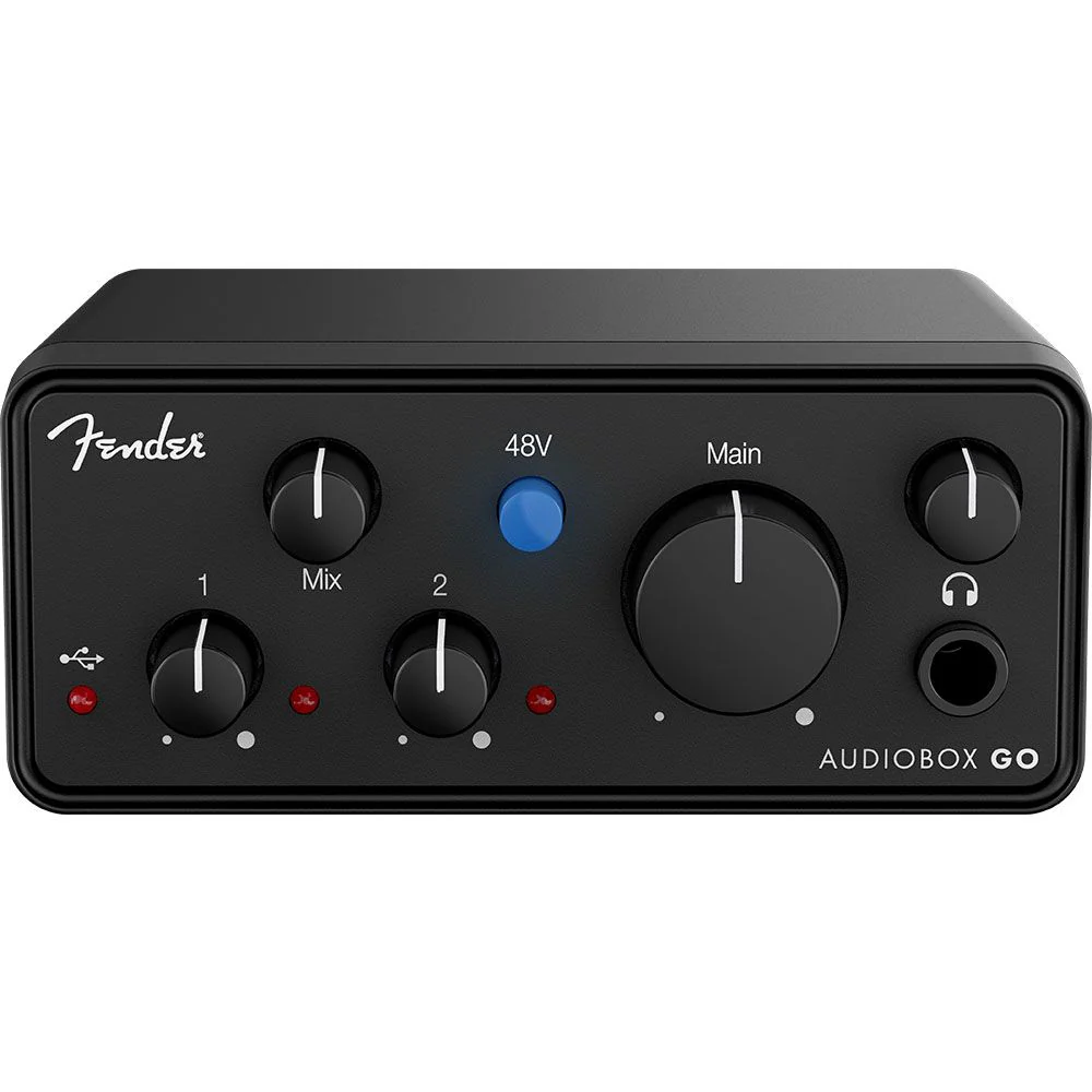 Fender Studio AudioBox GO Ultra-Compact Mobile 2x2 USB-C Audio Interface (Black)