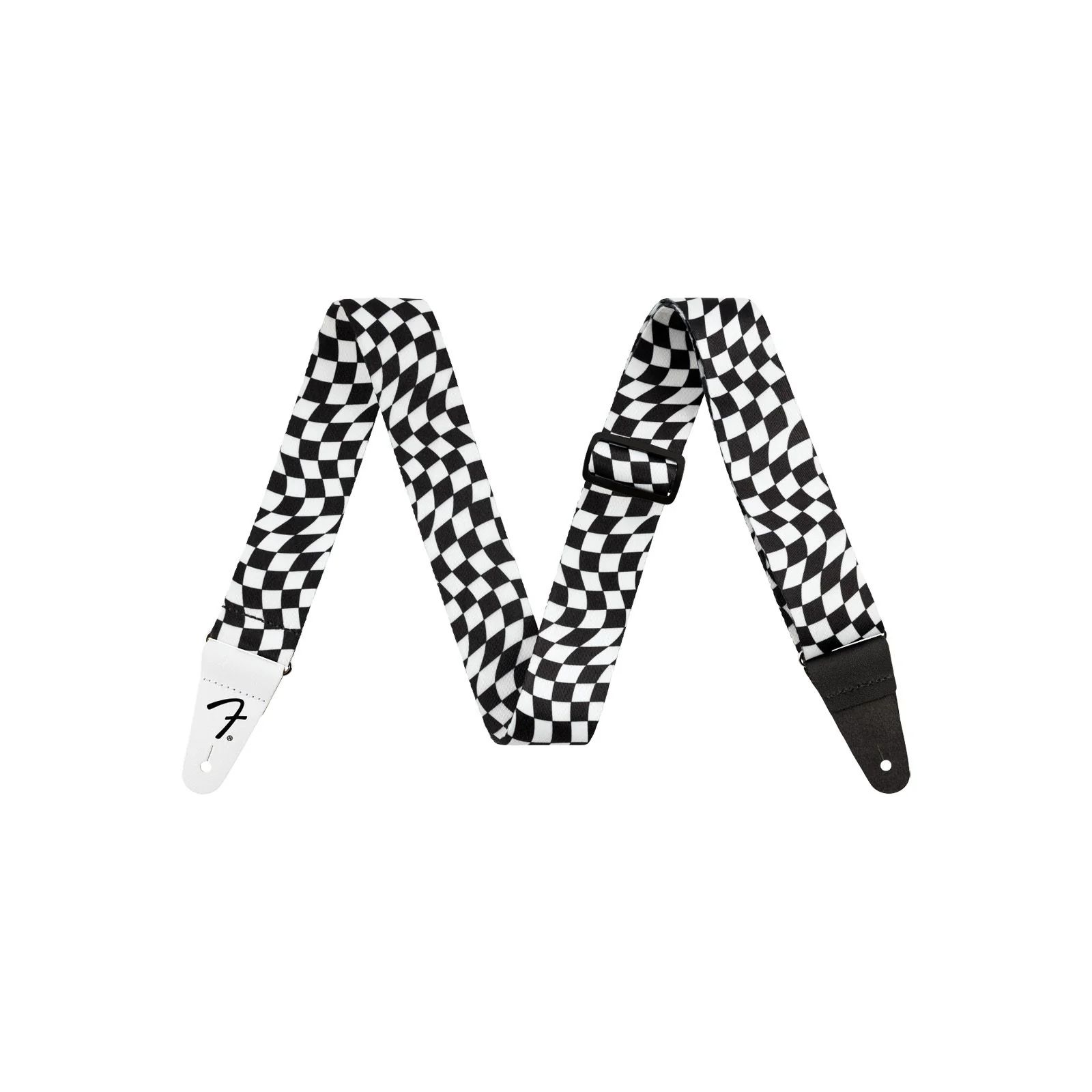 Fender Wavy Checkerboard Polyester Strap (Black/White)