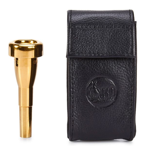 Gard Single Trumpet Square-Shaped Mouthpiece Pouch - Leather Black