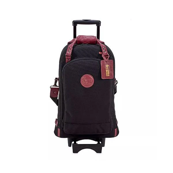 Gard Triple Trumpet Wheelie Gig Bag - Synthetic Black w/ Burgundy Trim