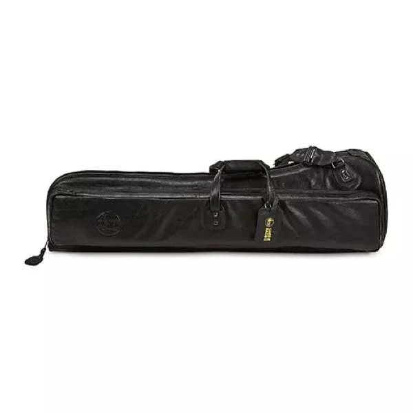 Gard Trombone 8" Bell Gig Bag - Leather Black - Slide Compartment Outside