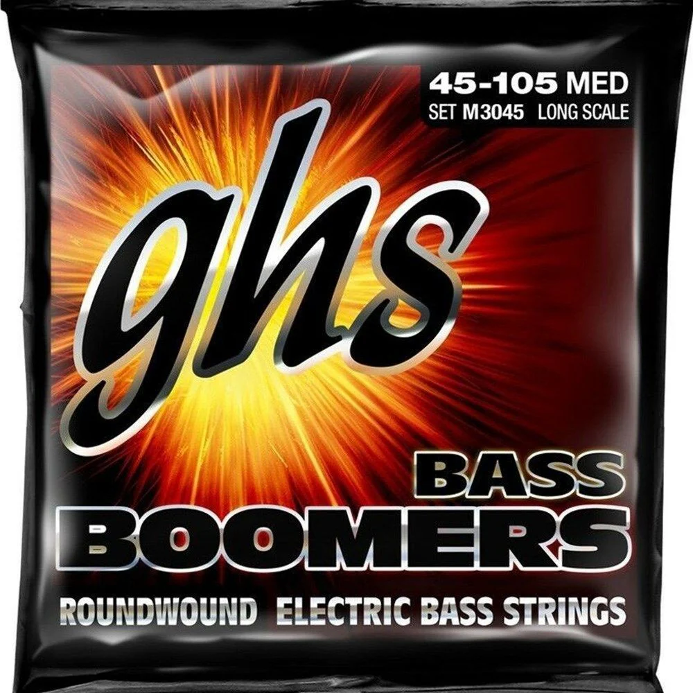 GHS Bass Boomers 4-String Medium Roundwound Electric Bass Strings (45-105)