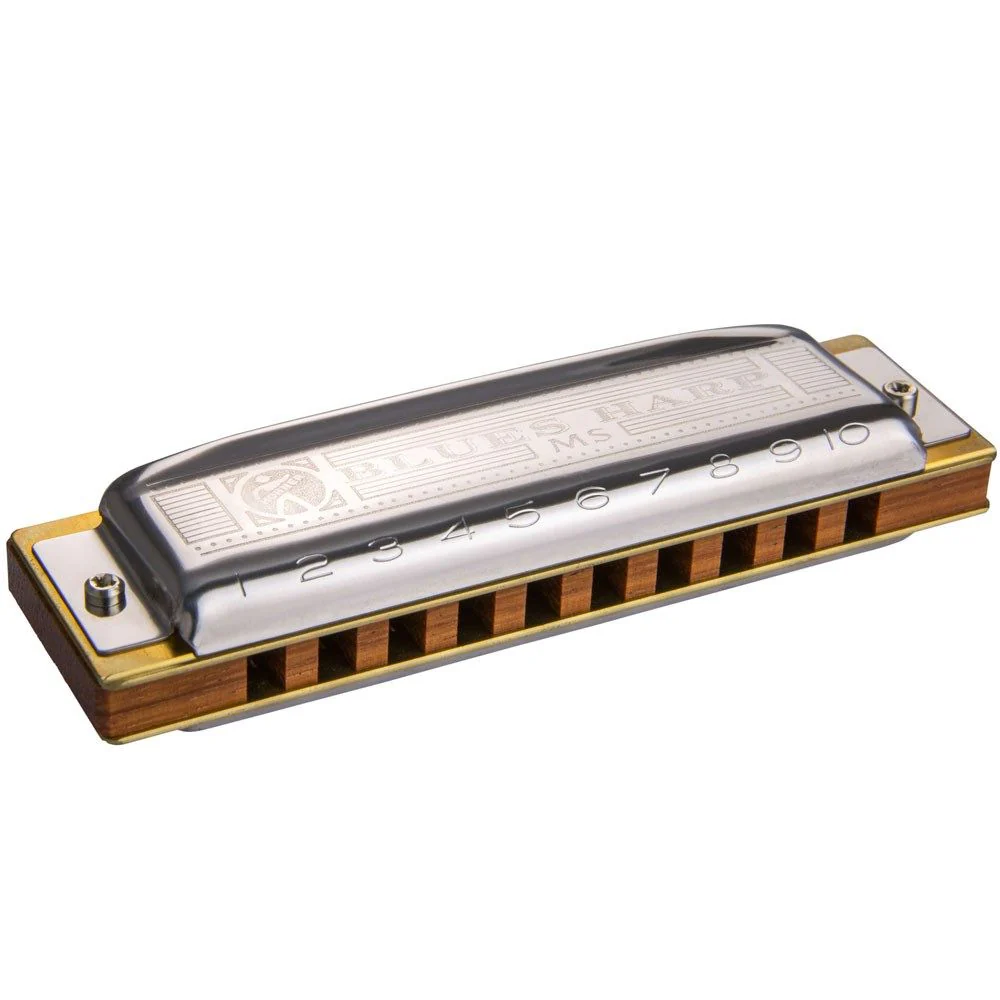 Hohner Blues Harp - 10 Hole Diatonic Harmonica w/ Wooden Reed in Key A