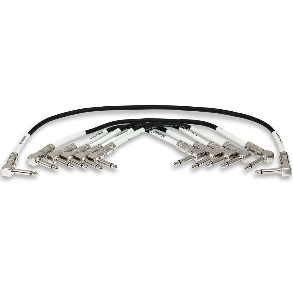 Hosa CPE411 Guitar Patch Cable Right-Angle to Same Various Lengths