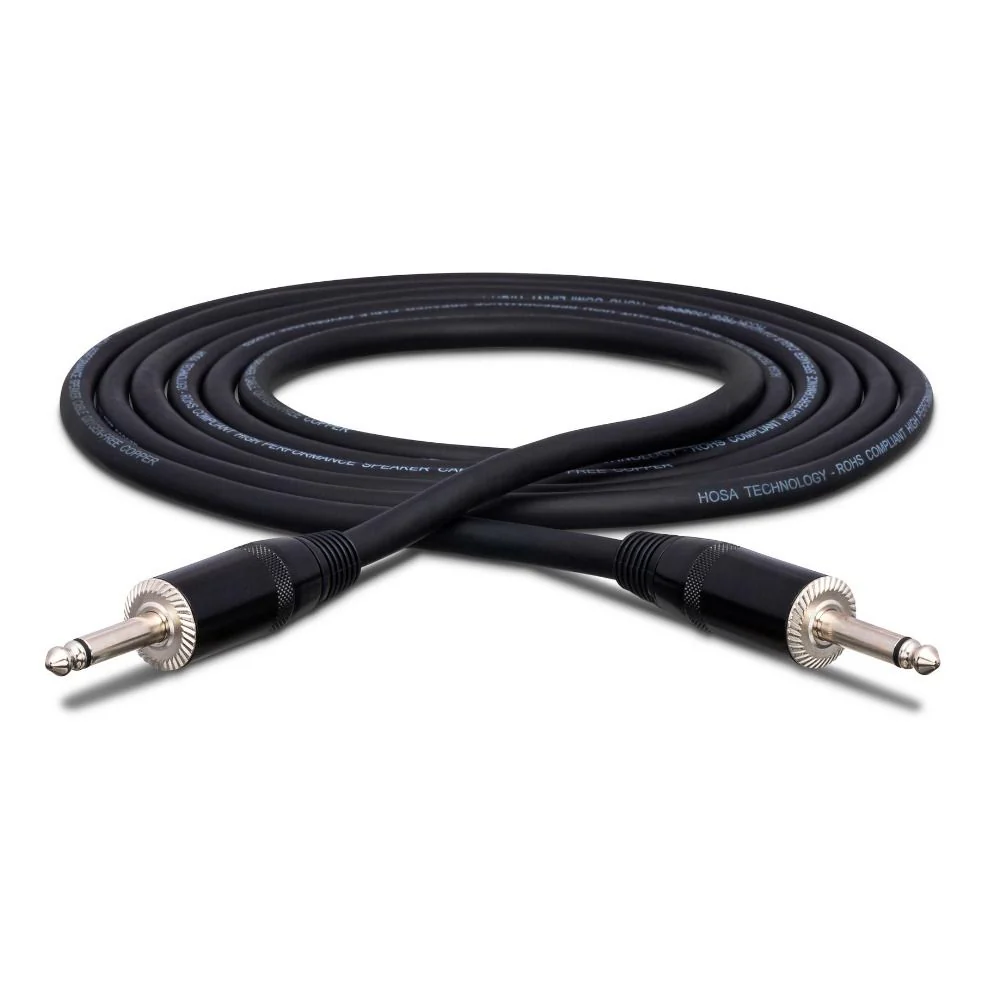 Hosa SKJ410 Pro Speaker Cable REAN 1/4 in TS to Same (10 ft)