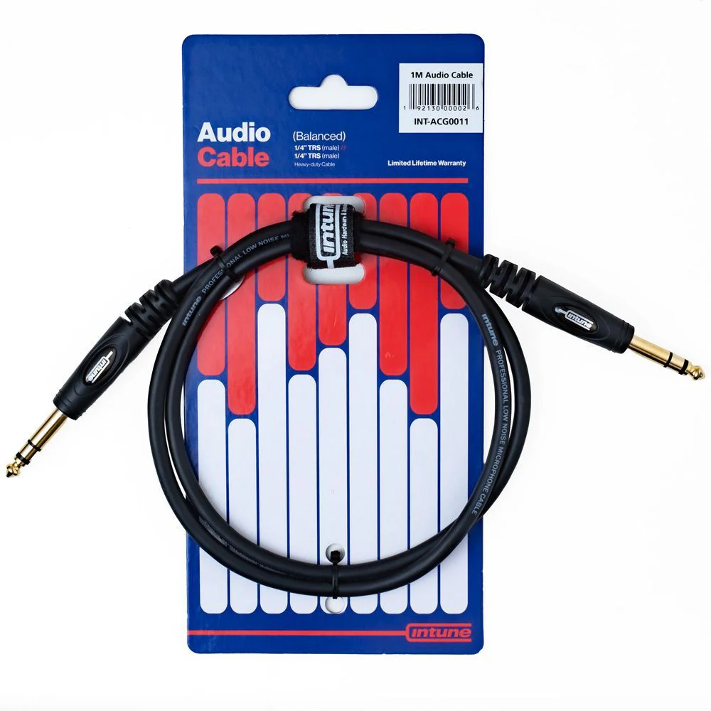 Intune Audio Cable 1/4" TRS to Same 1m