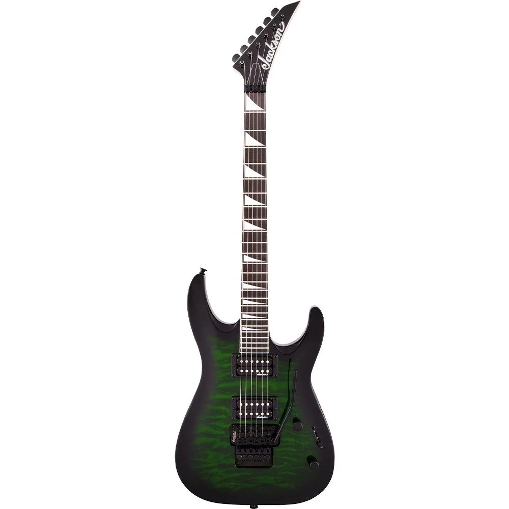 Jackson JS Series Dinky Arch Top JS32Q DKA Amaranth FB (Transparent Green Burst)