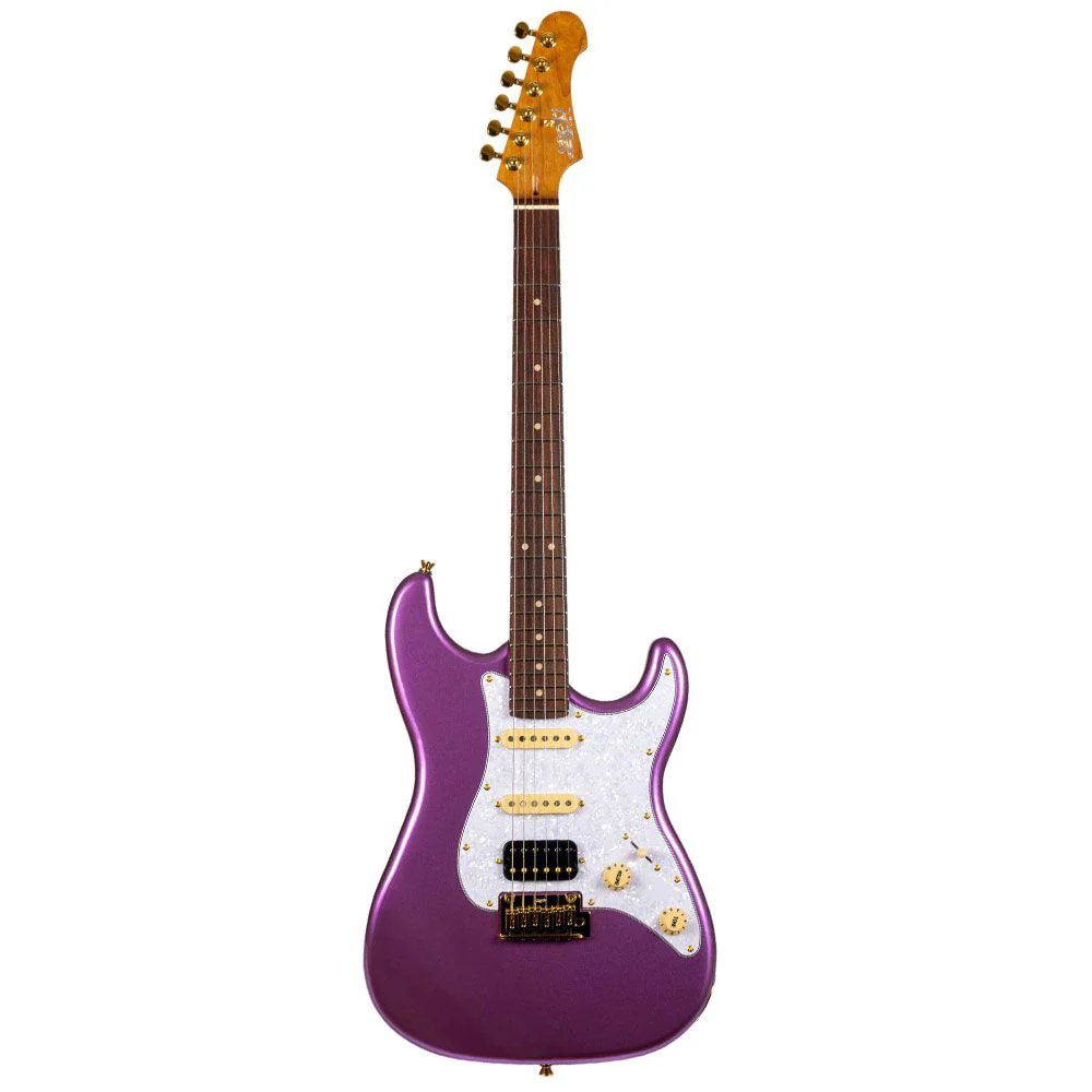 Jet JS-480-VI-G Electric Guitar w/ Rosted Maple Neck & Gold Harware (Violet)