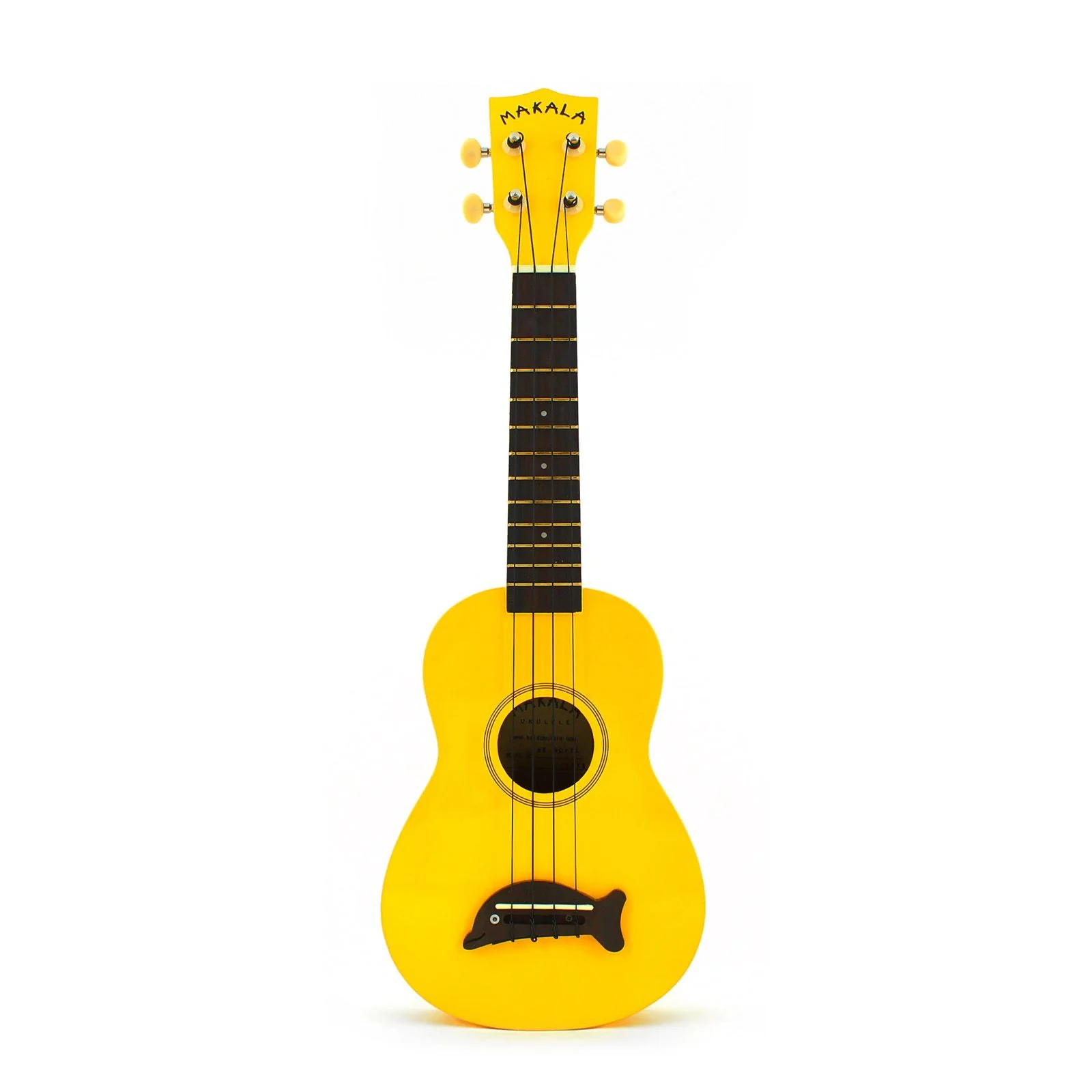 Kala Makala Dolphin Soprano Ukulele (Yellow)