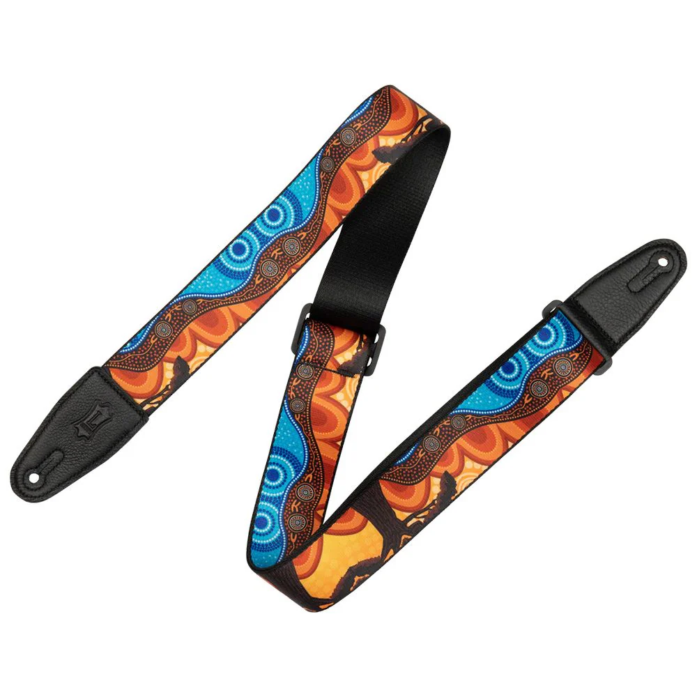 Levys Poly Down Under Guitar Strap 2" (Landscape Design)
