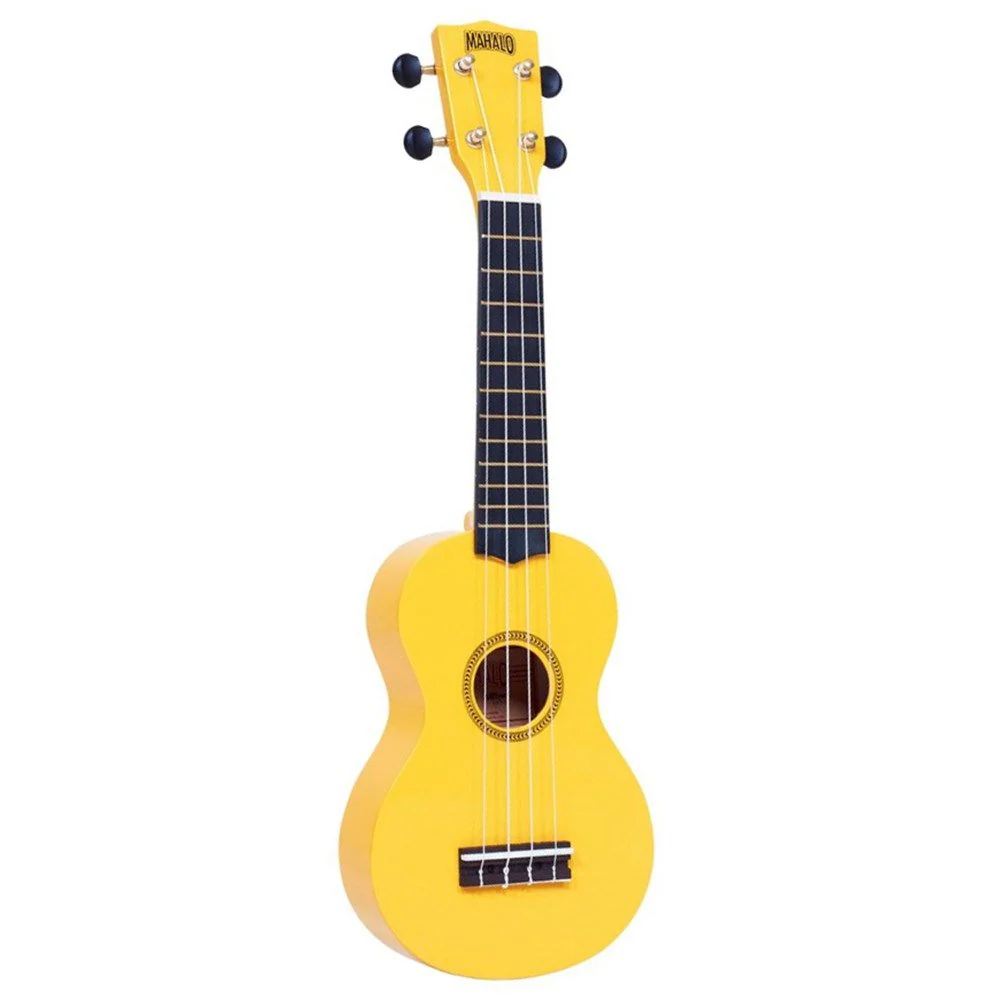 Mahalo Rainbow Series Soprano Ukulele (Yellow) inc Bag