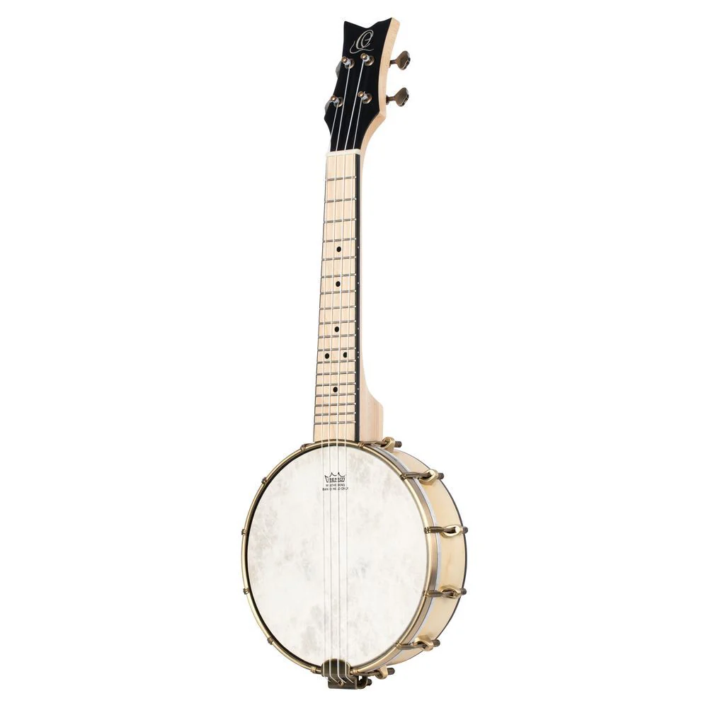 Ortega Banjolele Left-Hand 4-String Concert Ukulele (Natural) inc Bag