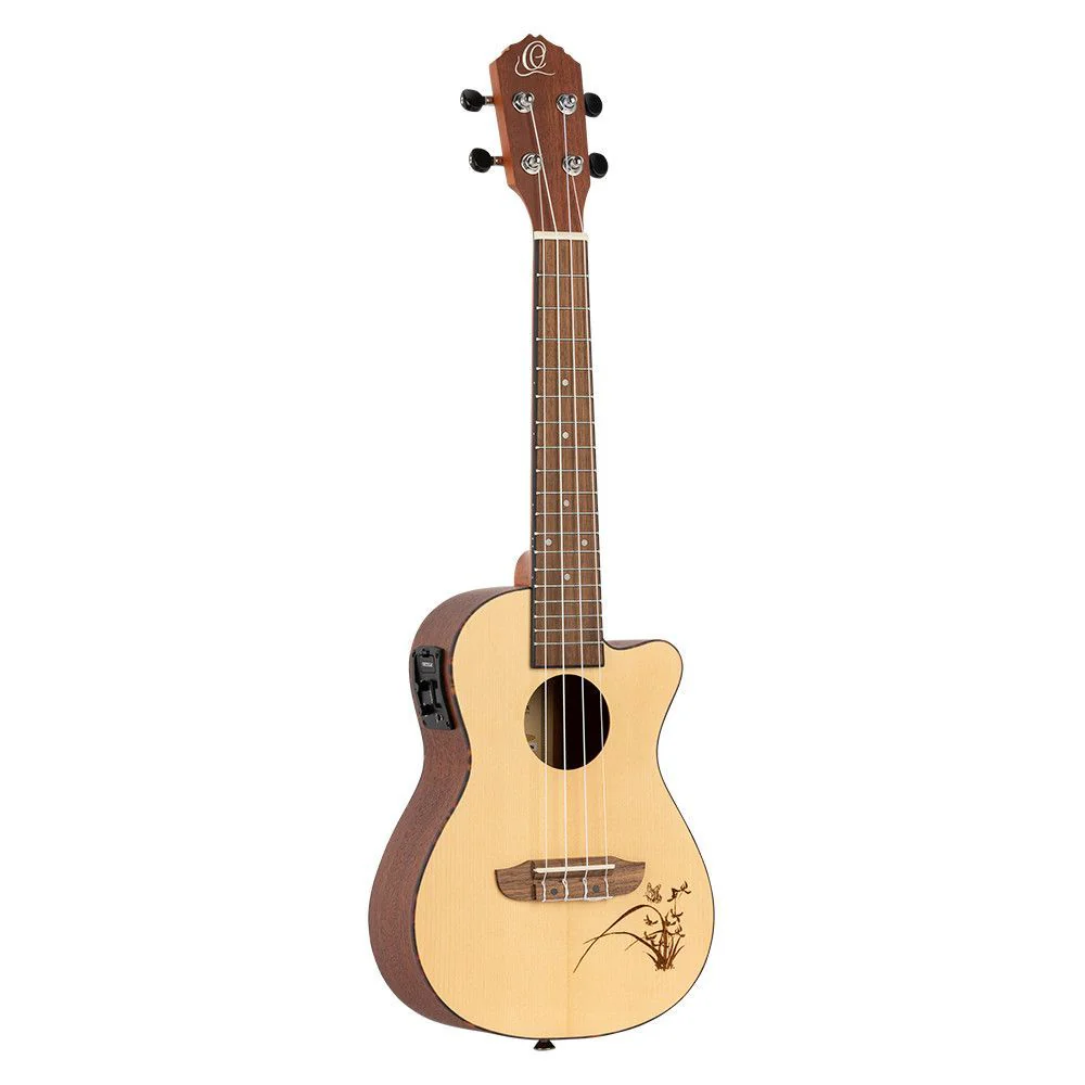 Ortega Bonfire Series Concert Ukulele w/ Preamp (Natural)