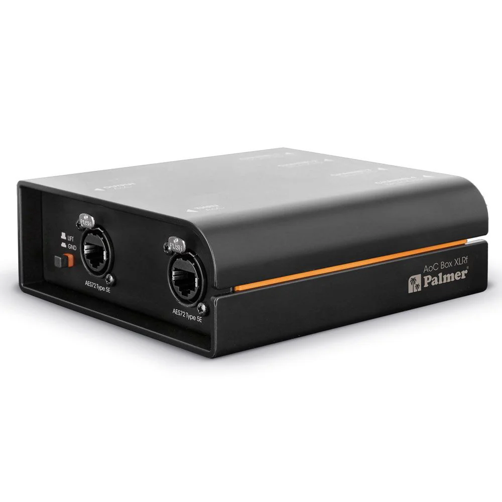 Palmer PAOCBXLRF Audio Over Cat Box from EtherCON to 4x XLR Female