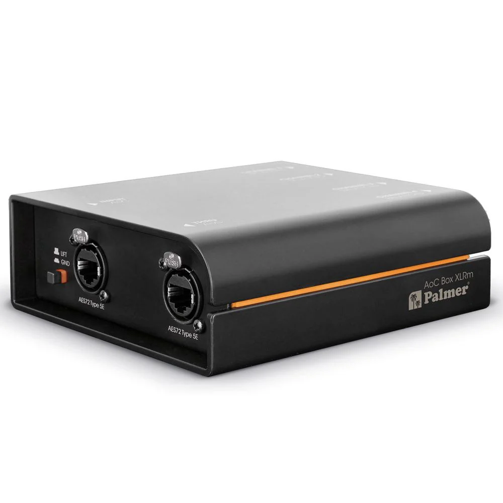 Palmer PAOCBXLRM Audio Over Cat Box from EtherCON to 4x XLR Male