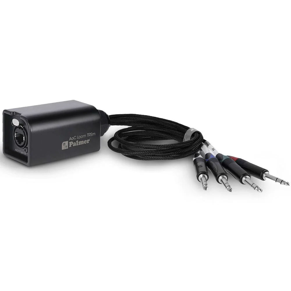 Palmer PAOCLTRS Audio Over Cat Loom from EtherCON to 4x 6.3mm TRS Jack