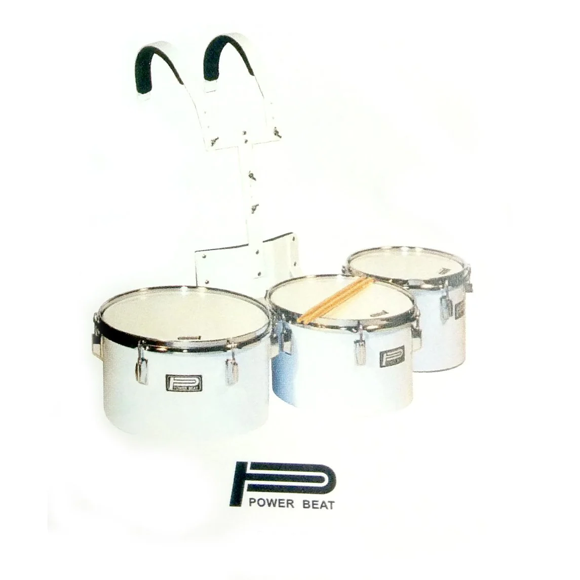 POWERBEAT Powerbeat DA827 Tenor Cutaway Trio 81012inch wHarness White