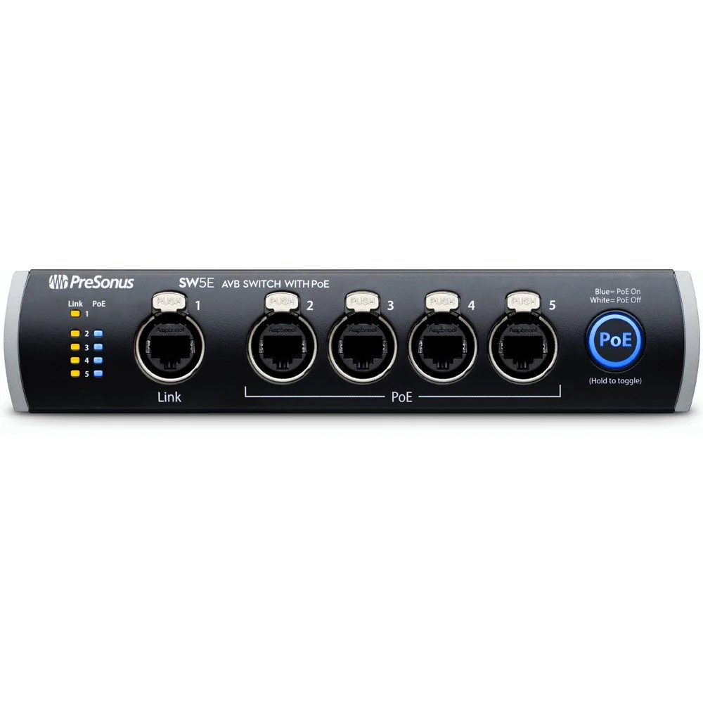 PreSonus SW5E 5-Port AVB Switch w/ PoE