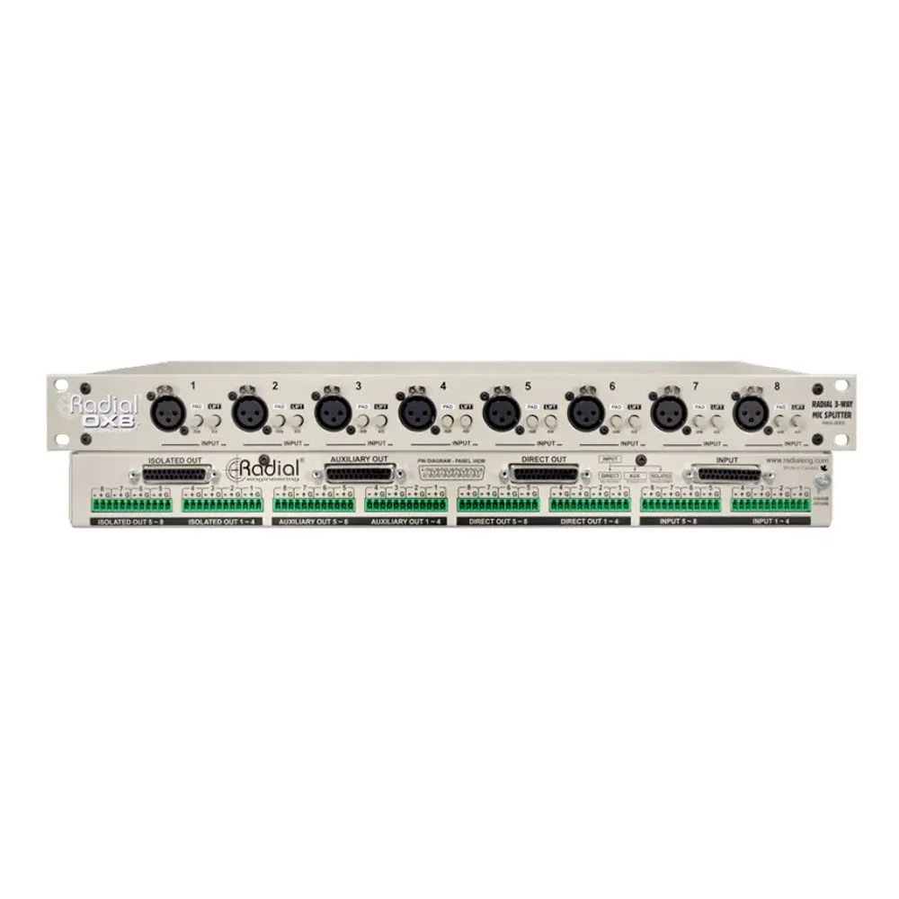Radial OX8-R 8 Channel Mic Splitter w/ Eclipse Isolation Transformers