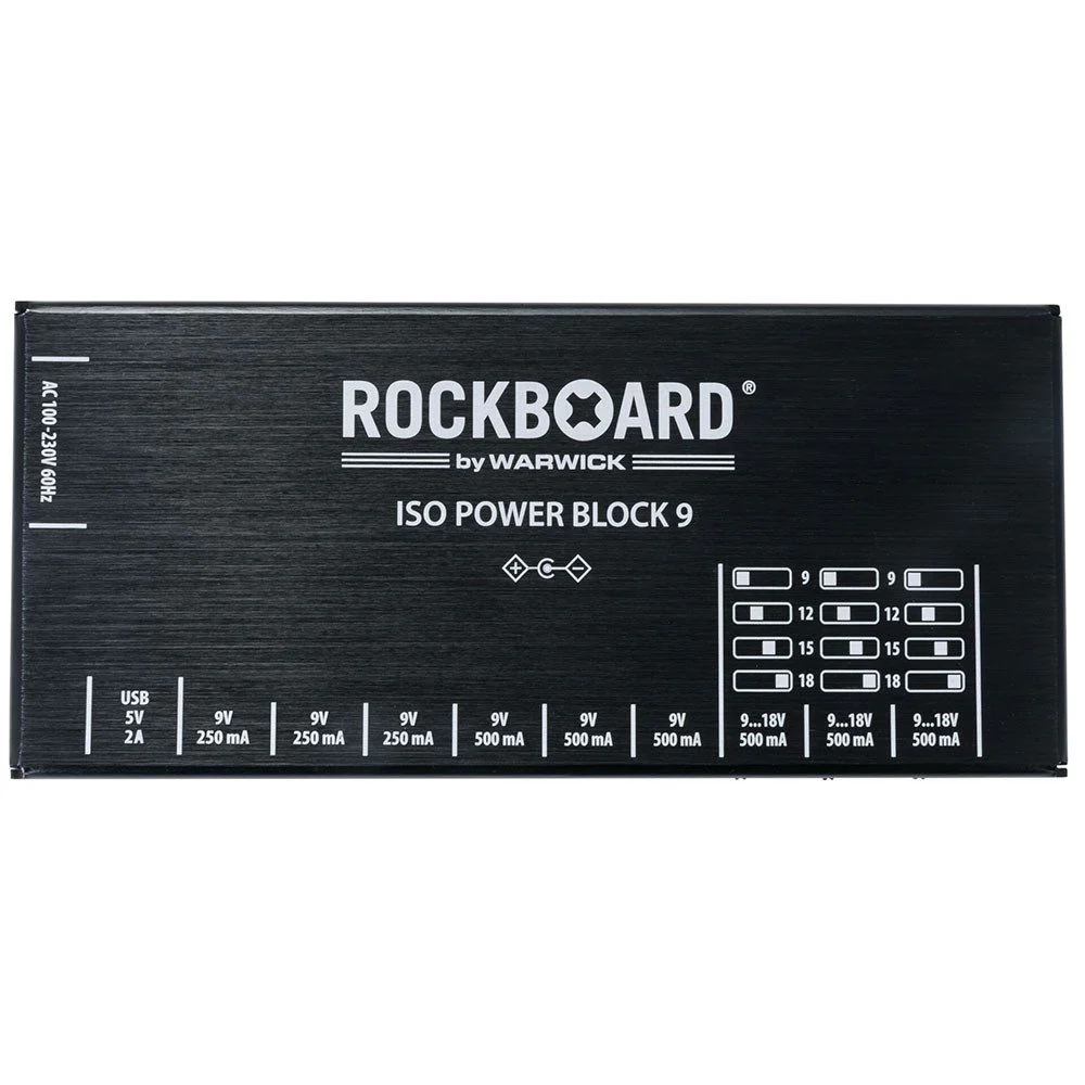RockBoard ISO Power Block V9 IEC Multi Power Supply w/ Isolated Outputs