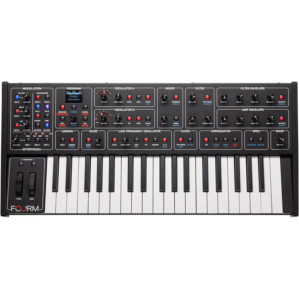 Sequential Fourm 4-Voice Analog Synthesizer w/ Polyphonic Aftertouch