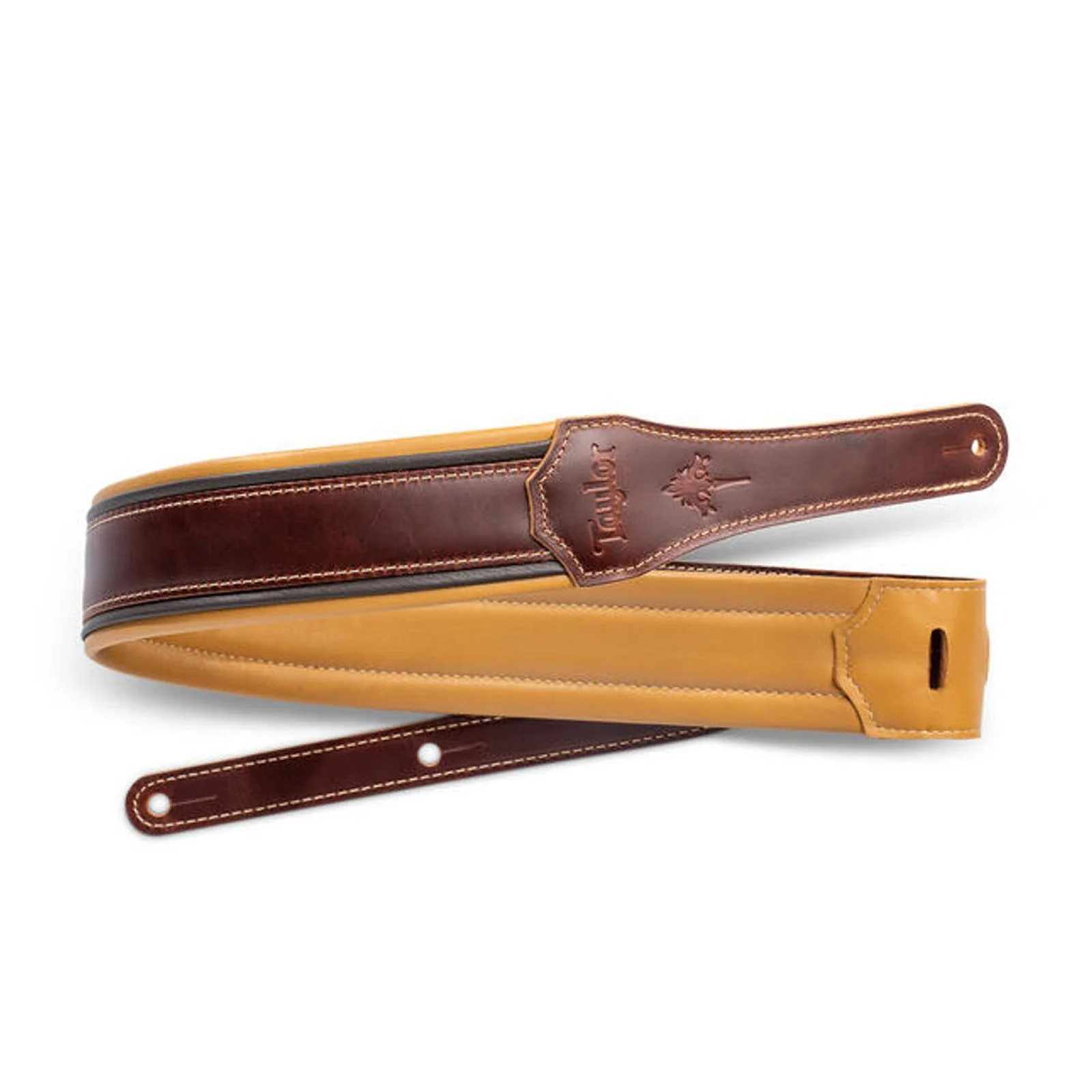 Taylor Ascension Leather Guitar Strap 3" (Cordovan Butterscotch & Black)