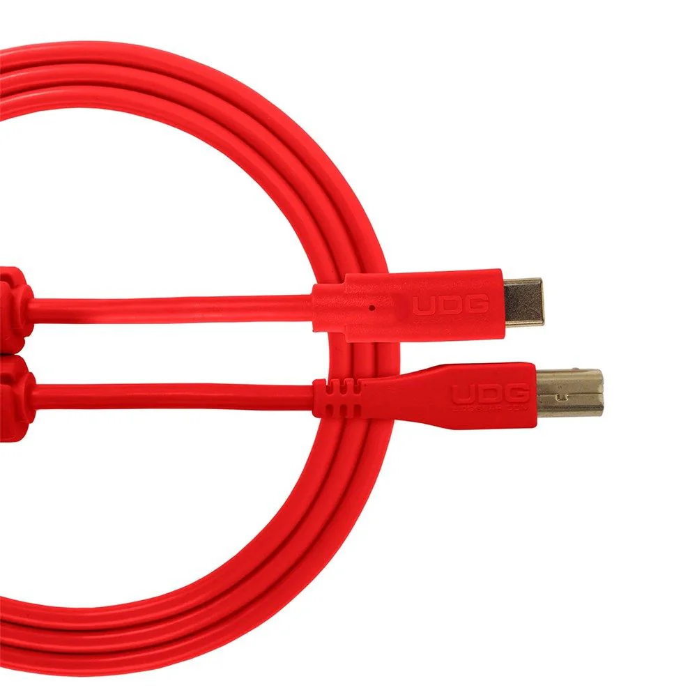 UDG Ultimate Audio Cable USB 2.0 C-B Straight (Red) Straight 1.5m