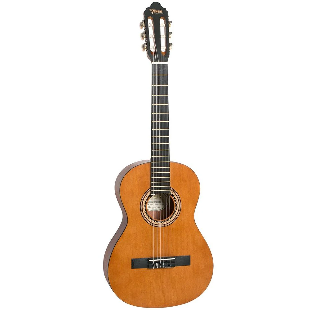 Valencia VC203 3/4 Size Classical Guitar (Natural Satin)