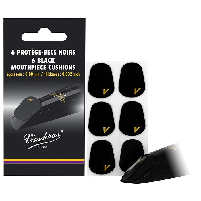 Vandoren Mouthpiece Cushions 0.80mm (6-Pack) (Black)