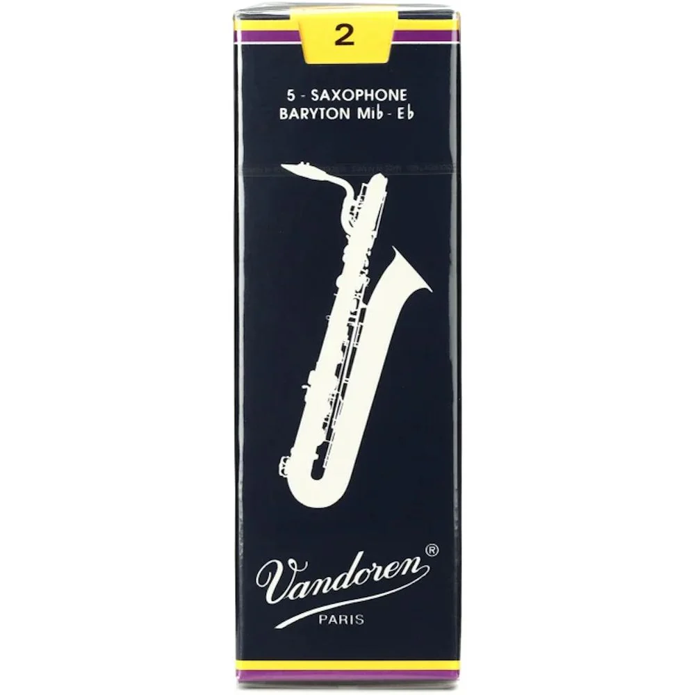 Vandoren Tradtional Baritone Saxophone Reeds Strength 2 (5-Pack)